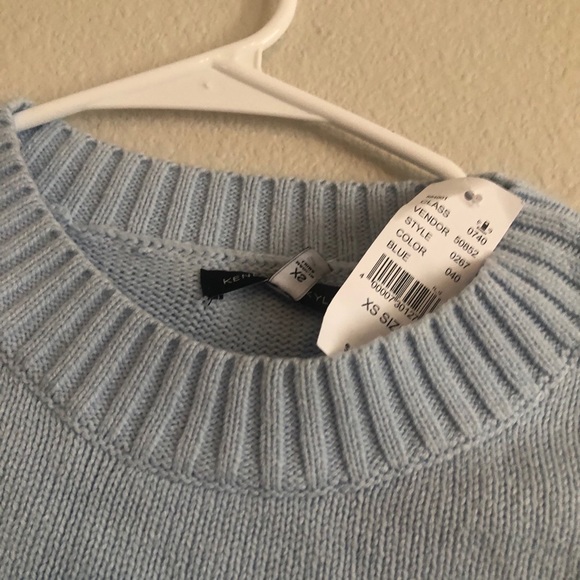 NWT Kendall & Kylie blue cinch side sweater XS - Picture 2 of 4